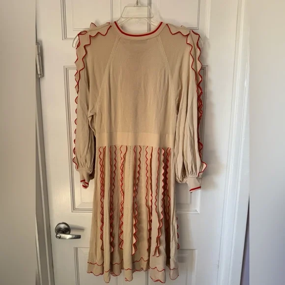 Zimmermann Beige and Red Midi Dress - Picture 2 of 9
